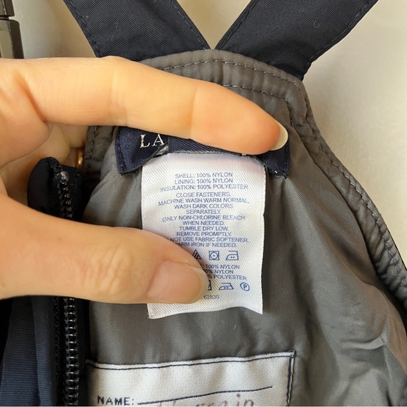 Land’s End Navy Snowsuit Kids Snow Bib - Picture 8 of 9